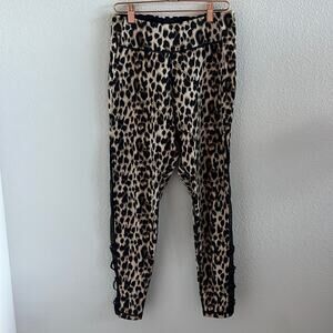 Victoria's Secret Sport Leopard Tights Strappy Side Bottom New Sport Tag 12